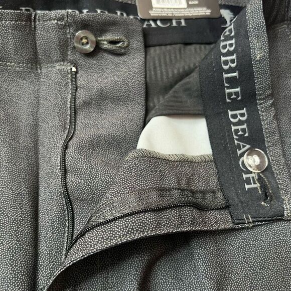 PEBBLE BEACH Shorts Mens 36 Black Dry-Luxe Performance Stretch Pockets NWT Golf - Picture 8 of 11